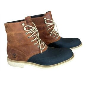 Timberland A17XT Brown Leather Stormduck Waterproof  Boot Mens Size 9.5 Two Tone Timberland Stormduck Waterproof Leather Lace Up Wingtip  main image 2